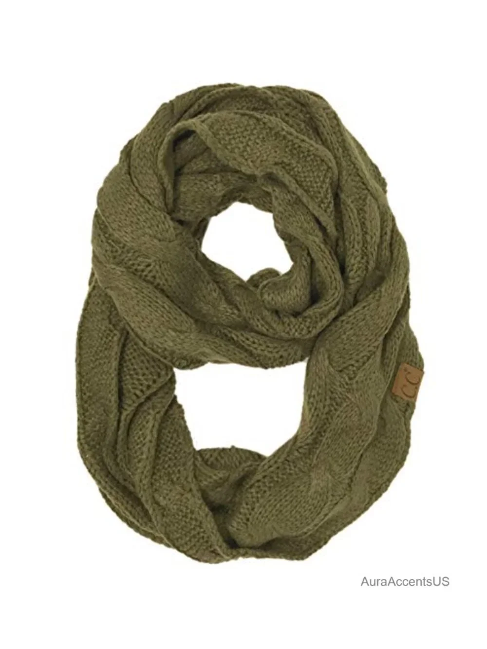 Chunky Knit Cowl Infinity Scarf Winter Soft Unisex Heavyweight